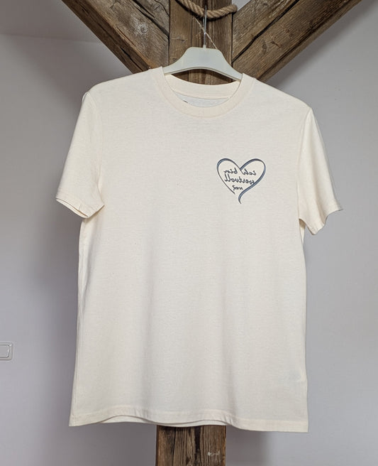 Unisex T-Shirt Herz Wertvoll - natural
